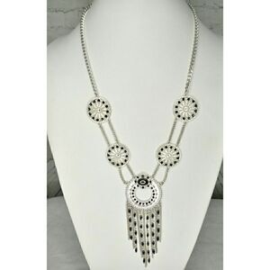 Native American Style Silvertone Necklace